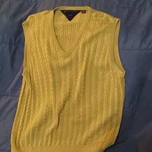 Silk dress sweater vest by Henry Jacobson